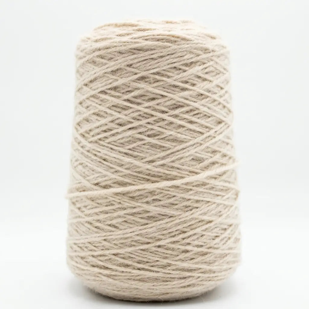 Beige 100% New Zealand Wool Tufting Yarn, 500g Cone