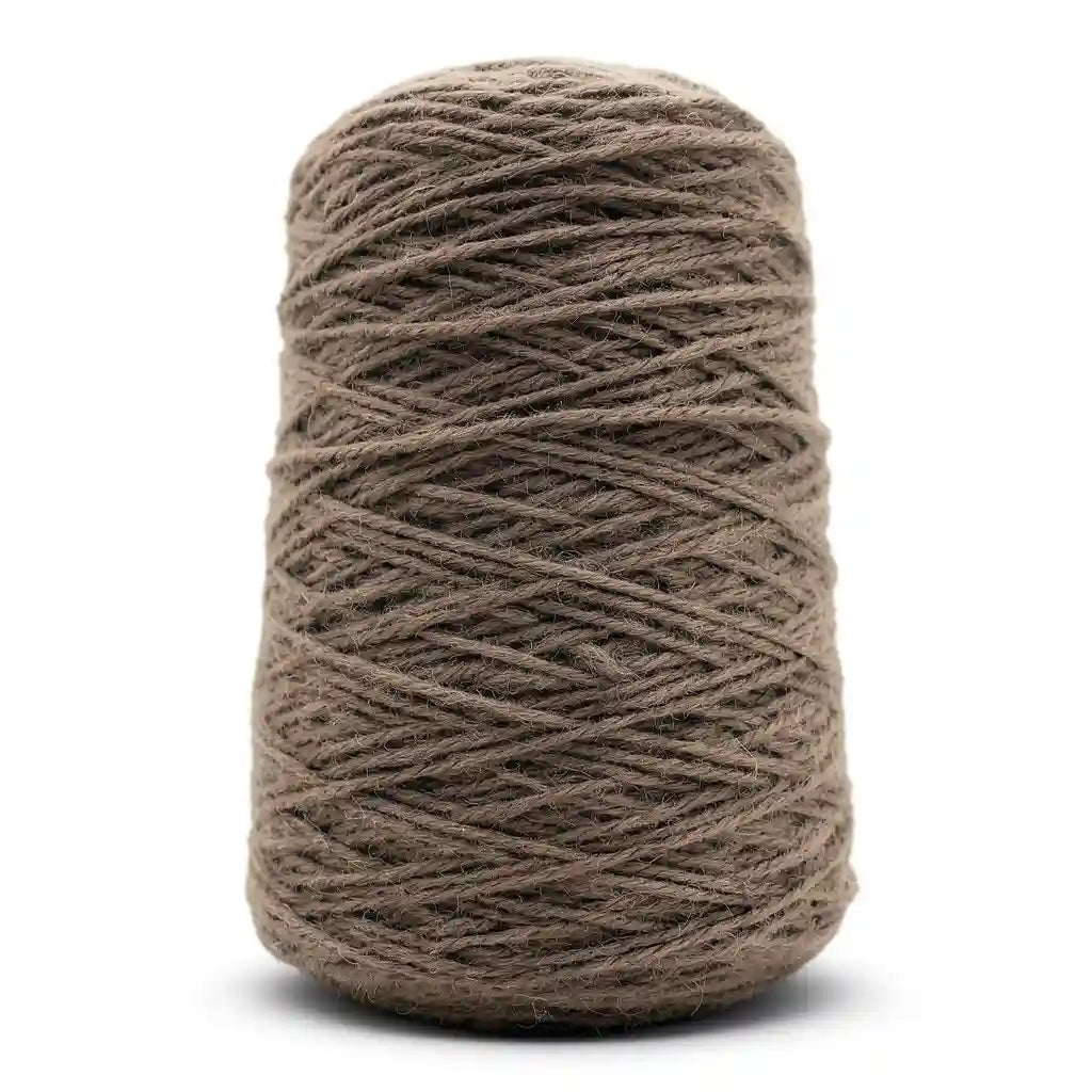 Brown 100% New Zealand Wool Tufting Yarn, 500g Cone