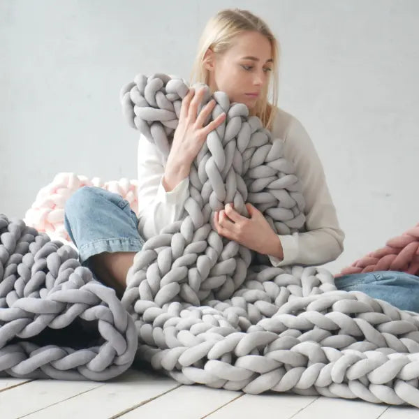 Hand Knitted Weighted Blanket