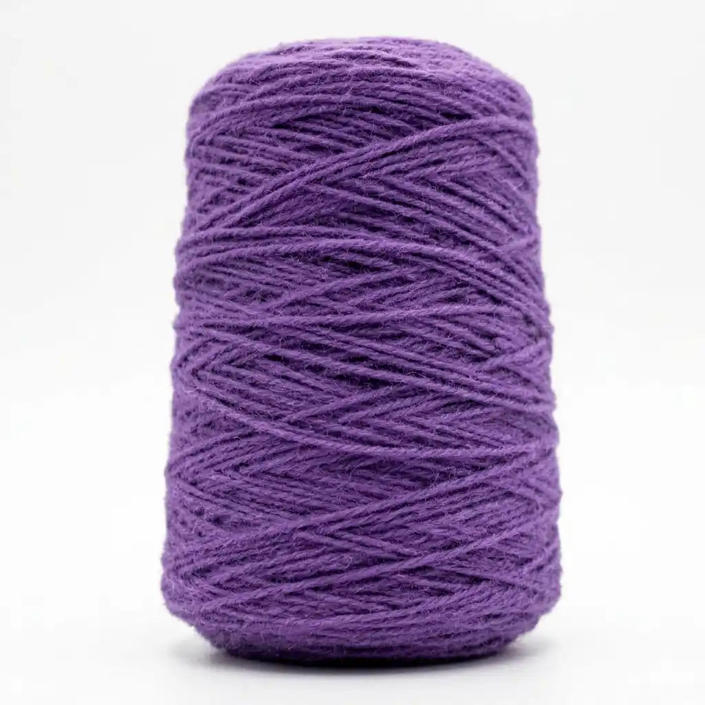 Purple New Zealand wool tufting yarn cone 500g
