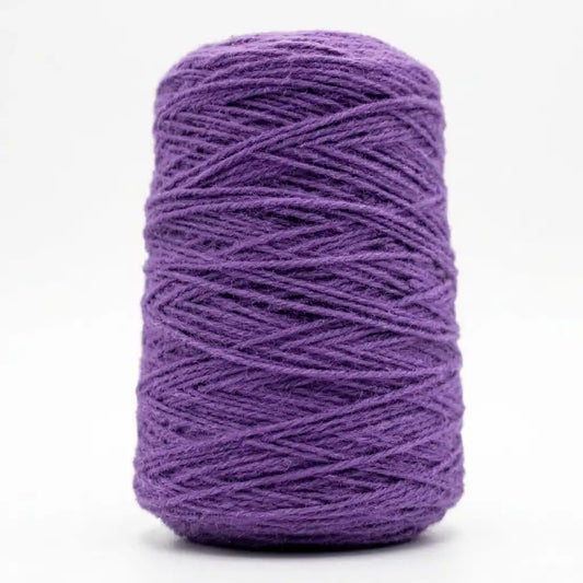 Purple New Zealand wool tufting yarn cone 500g
