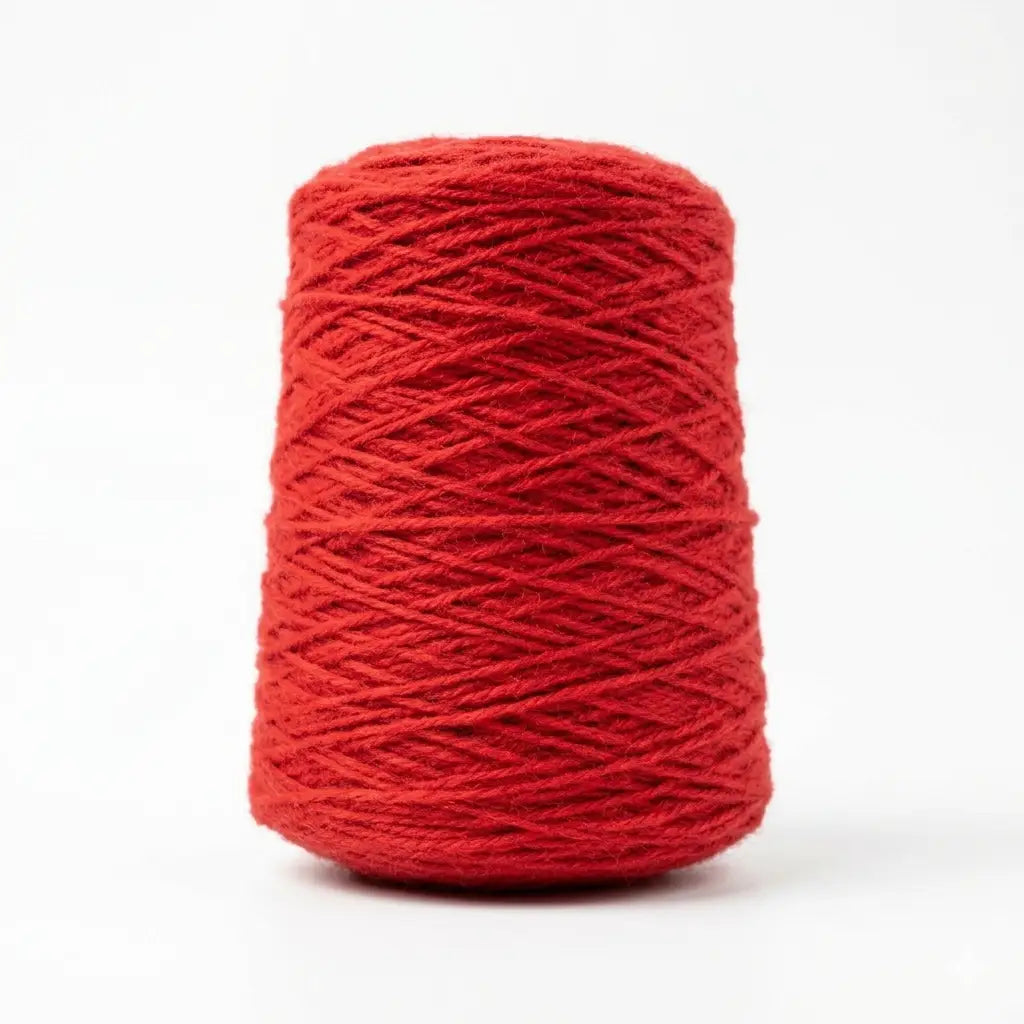 Red - 100% New Zealand Wool Tufting Yarn, 500g Cone